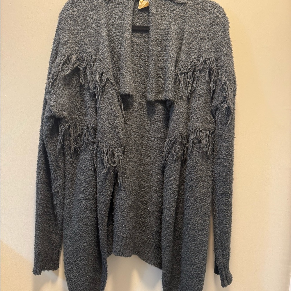 Billabong Charcoal Fringe Cardigan